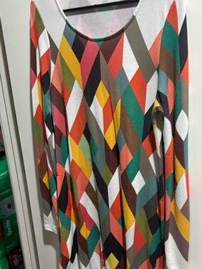 Women's Multicolor Geometric Knit Sweater